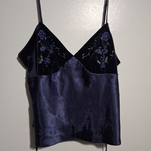 Secret Treasures Navy 2pc Plus Size 2X Womens Sleepwear Spaghetti‎ Strap Elastic